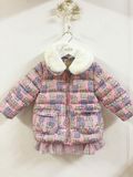 Little Cat Cute Cartoon Print Padded Jacket Winter Girls Coat