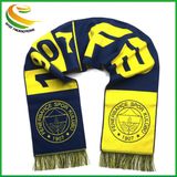 Custom Sports Knitted Scarf Fan Muffler with Jacquard Logo