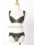 Embroidered Graceful Royal Women Sexy Bra Panty Sets Lady Underwear