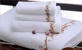 Luxury Embroidered Logo Customized Dobby Hotel Towel Wholesale