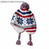 POM POM Hat Jacquard Hat Beanie Hat Knitted Hat