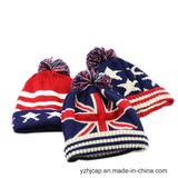 POM POM Beanie Hat Jacquard Knitted Hat