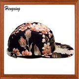 Custom Floral Flat Peak 5 Panel Caps