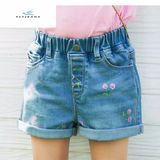 Summer New Style Denim Shorts with Beatiful Embroidery for Girls by Fly Jeans