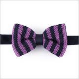 Classic Polyester Striped Knitted Men's Bow Tie (YWZJ 56)