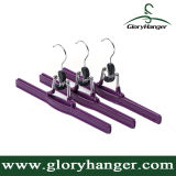 Metal Skirt Hangers with Purple PVC Coating for Display (GLMS901)
