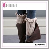 Winter Creative Elegant Women Bud-Shaped Leg Warmers Knitting Socks