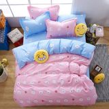 Cheap Microfiber Emoji Printed Bedding Set