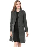 Xiaolv88 Women's Notched Lapel Button Closure Coat