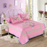 Ruffle Lightweight Hypoallergenic Cotton Printed Quilt Coverlet Set Bedspread Set