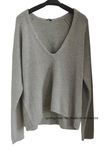 100%Cashmere Deep Vee Neck Pullover Knit Ladies Sweater