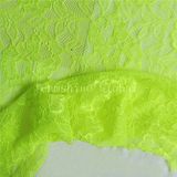 Elastic Yellow Sexy Chemical Lace Fabric (NF1012)