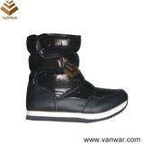 Black Cemented Russian Snow Boots for Ladies (WSCB015)