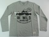 Grey Long Sleeve T-Shirt for Men