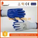 Ddsafety 2017 White Nylon with Blue Nitrile Glove