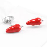 VAGULA Funny Lovely Red Pepper Cufflink