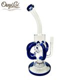 Glass Water Pipe Recycler U-Shape Perc Glass Smoking Pipe