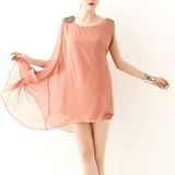 Fashion Women Elegant Chiffon Sequin Party Beach Dress