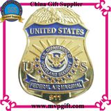 Metal Police Badge with 3D Logo Engraving (m-B08)