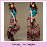 2016 Classic Ethnic Aztec Printing Comfortable Wide Leg Pants