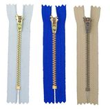 4# Yg/GS Semi Auto Lock, Brass Zipper