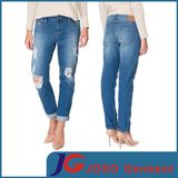 Fashion Ripped Boyfriend Denim Jeans (JC1408)