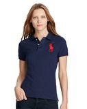 Women's Fashion Deep Blue Custom Polo Shirt