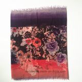 2017 New Flourish Printed Lady's Scarf with Silver Lurex (HW21)