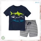 Summer Children Clothes Shark Kids Clothes Sets