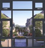 Italy 150 Series Thermal Break Casement Glass Window with Screen Net