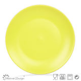 Matte Yellow Ceramic Salad Plate