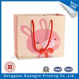 Fancy Pink Color Printed Paper Gift Bag for Shopping