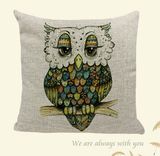 Decorative Cushion Faux Linen Transfer Print Pillow (LPL-163)