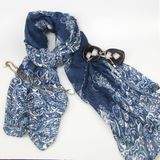 Women Fashion Printing Flower Scarf, Lady Warmer Shawl Fashion Accessory