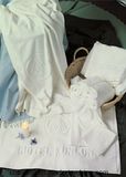 Star Hotel Used White 100% Cotton Jacquard Terry Towel