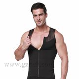 Mens Slimming Body Shaper Shirt with Zipper