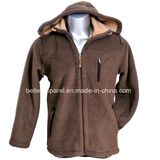 Custom Men's Warm Hooded Polar Fleece Jacket