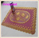 PVC Lace Color Table Mat/ Placemat/ Gold Doilies