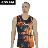 Custom Breathable Mesh Printing Stringer Unisex Singlet (SL012)