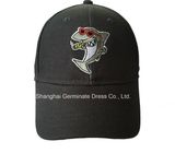 100%Cotton Canvas Baseball Cap with Fish Flat Embroidery (LY087)