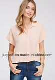 Side Vents Concealed Button Placket Boxy Dolman Girl's Shirt