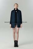 OEM Fashion Winter Woolen Women Dust Coats Long Sleeve