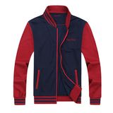 Full Zipper Varsity Men Embroidery Baseball Jacket