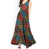 Wholesale African Designs Maxi Ladies Cotton Summer Beach Dresses for Women