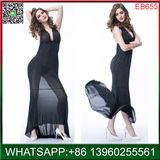 China New Stock Long Nightgown Dress Sexy Underwear with Backless