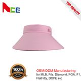 Hats Factory Custom Sun Visor Big Brim Foldable Summer Caps for Lady