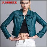 Fashion PU Jacket for Women Leisure Coat