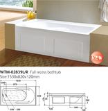 Cupc Alcove Skirt Bathtub with Tile Flange 60