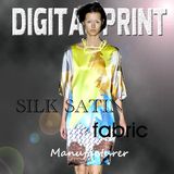 100% Polyester Digital Printed Satin Dress Fabric