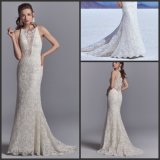 Cap Sleeves Wedding Dress Mermaid Lace Bridal Wedding Gown Wd157